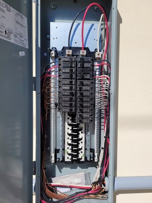 outdoor load center installation - outdoor loadcenter installed