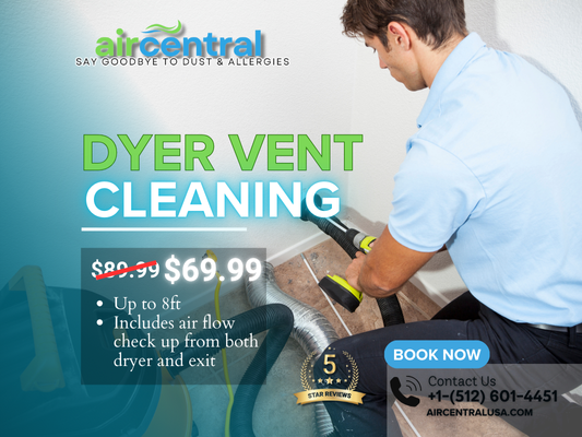 Dryer Vent Cleaning - Signs Your Dryer Vent Needs Attention:
-Longer Drying Times
-Machine Feeling Hot to the Touch
-Burning Smell
-Excessive Lint Around the Dryer
-Vent Hood Flap Doesn’t Open Fully
-Condensation and Moisture Issues
-Reduced Lint Screen Efficiency
Your dryer vent also plays a crucial role in home safety.
Regular maintenance is key to preventing high energy bills and reducing fire hazards.
Keep your home safe and your dryer running efficiently by staying on top of dryer vent maintenance. Dryer Vent Cleaning - Signs Your Dryer Vent Needs Attention:
-Longer Drying Times
-Machine Feeling Hot to the Touch
-Burning Smell
-Excessive Lint Around the Dryer
-Vent Hood Flap Doesn’t Open Fully
-Condensation and Moisture Issues
-Reduced Lint Screen Efficiency
Your dryer vent also plays a crucial role in home safety.
Regular maintenance is key to preventing high energy bills and reducing fire hazards.
Keep your home safe and your dryer running efficiently by staying on top of dryer vent maintenance.
