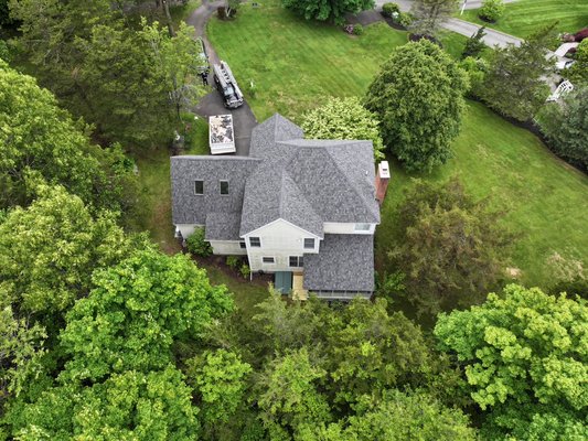 Top Quality Roof - Check out the fresh new roof we just finished—clean lines, perfect symmetry, and top-quality shingles. Whether it’s repairs or a full replacement, we deliver craftsmanship you can count on.