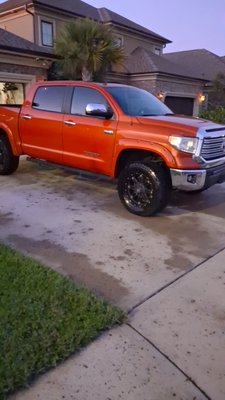 Toyota Tundra Full Detail with Ceramic coating - This Toyota Tundra received a full interior and exterior detail with ceramic coating. In Myrtle Beach off Hwy 17. Mr. Anthony was beyond pleased and I will be detailing his wife's vehicle next. Looking forward to servicing them again. Toyota Tundra Full Detail with Ceramic coating - This Toyota Tundra received a full interior and exterior detail with ceramic coating. In Myrtle Beach off Hwy 17. Mr. Anthony was beyond pleased and I will be detailing his wife's vehicle next. Looking forward to servicing them again.