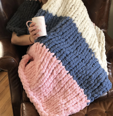 Upcoming Event September 24th: Chunk Blanket Workshop - Get Comfy with your very own fluffy blanket perfect for a chilly night, or as a throw to enhance your home. All are welcome to learn the simple process of arm knitting, a craft especially perfect for beginners. This technique is an accessible form of knitting that eliminates traditional knitting needles, using your hands instead to work the loops of yarn. We will provide you with an array of yarn choices, the only required materials are your hands and presence! This easy and efficient method of knitting will allow you to leave this class with the most cozy blanket and the skills to create beautiful blankets and more! Enjoy learning the practical skill of knitting, with the unique twist of moving your body to create a beautiful handmade blanket to treasure
Limited Spots available! Upcoming Event September 24th: Chunk Blanket Workshop - Get Comfy with your very own fluffy blanket perfect for a chilly night, or as a throw to enhance your home. All are welcome to learn the simple process of arm knitting, a craft especially perfect for beginners. This technique is an accessible form of knitting that eliminates traditional knitting needles, using your hands instead to work the loops of yarn. We will provide you with an array of yarn choices, the only required materials are your hands and presence! This easy and efficient method of knitting will allow you to leave this class with the most cozy blanket and the skills to create beautiful blankets and more! Enjoy learning the practical skill of knitting, with the unique twist of moving your body to create a beautiful handmade blanket to treasure
Limited Spots available!