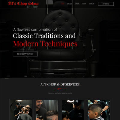 Als Chop Shop - Al's Chop Shop, and Orange County Barber, needed a better online presence. We updated the branding and created a new website to integrate with their current appointment setting software.