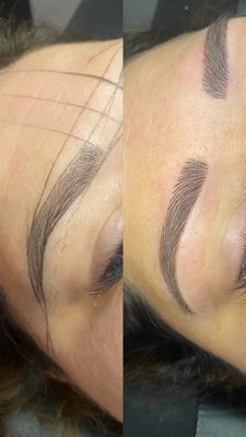Microbladed Brows - Microblading takes your natural brow hairs to the next level Using an thin blade to create the illusion of natural looking hair like strokes. This is a great method to fill in sparse areas giving your brows a fuller more defined shape
Best Results for normal to dry skin types
Procedure Time: 2-2.5hrs
Second Session 6 weeks After first session
Expect to return for a touch up 12 - 18 Months after second session Microbladed Brows - Microblading takes your natural brow hairs to the next level Using an thin blade to create the illusion of natural looking hair like strokes. This is a great method to fill in sparse areas giving your brows a fuller more defined shape
Best Results for normal to dry skin types
Procedure Time: 2-2.5hrs
Second Session 6 weeks After first session
Expect to return for a touch up 12 - 18 Months after second session