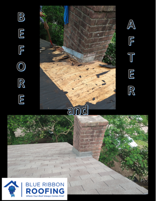 Chimney Project - Blue Ribbon Roofing is an award-winning Houston roofer that takes pride in educating homeowners, taking ownership of our job, and doing what’s right. Our roof replacement, roof repair, roof inspection, and roof insurance estimate services will give you the roof you feel safest with.