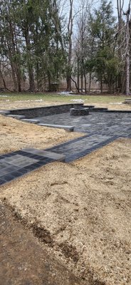 Granite city pavers patio - Granite city pavers and fire pit