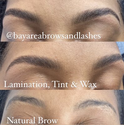 Brows - Brows are so important because they frame the face. I use brow lamination, brow tints, brow waxing, brow threading and tweezing to achieve your brow goals and needs.