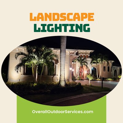 Landscape Lighting - Illuminate your outdoor spaces with Overall Outdoor & Marine Services’ expert landscape lighting solutions. We specialize in creating custom lighting designs that enhance the beauty, safety, and functionality of your property. From pathway lights to accent fixtures highlighting your home’s best features, our energy-efficient installations are tailored to fit your style. Perfect for Southwest Florida homes, our lighting solutions are designed to complement your landscaping and create a warm, inviting ambiance. Let us brighten your nights and elevate your outdoor experience!