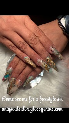 Enhancement services - Enhancement services ranging from basic acrylic overlay to xl acrylic/Gelx nails with designs. Enhancement services - Enhancement services ranging from basic acrylic overlay to xl acrylic/Gelx nails with designs.