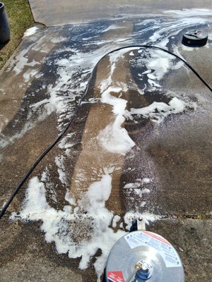 Concrete Driveway - This driveway was covered in dangerous slick organic sludge. I cleaned it and made it safe for the home owners Concrete Driveway - This driveway was covered in dangerous slick organic sludge. I cleaned it and made it safe for the home owners