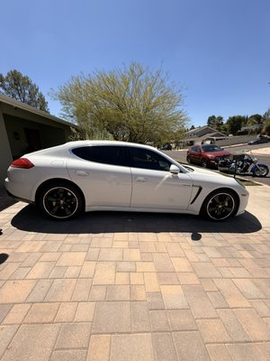 All Tint Windows mobile service - Porsche Panamera 2 fronts 35% and rear 15%