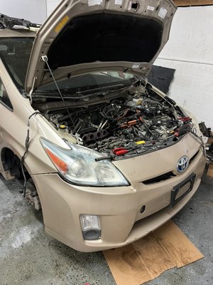 2012 Prius head gaskets replacement. - -refurbished cylinder head
-new head gasket
-new timing chains
-new water pump 2012 Prius head gaskets replacement. - -refurbished cylinder head
-new head gasket
-new timing chains
-new water pump