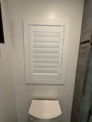 Pre-Made Shutter Installed within 7 days - No more waiting weeks and months for manufacturing when you can buy REDI shutters and have them installed within 7 days. Unbeatable Price & Unbeatable installation time.
Our new to the market premium pre-made shutter is ready for fast delivery and installation.
• Pre-made shutters that fit over 350 different window sizes.
• Premium hardwood shutter and louvers.
• Premium hidden gear with 50/50 louver control for privacy and light control.
• Premium Sherman Williams white polyurethane resin coating for scratch & moisture resistance.
• Unique two way opening & closing louvers unlike custom made.
• Most popular 3.5-inch louvers with 3-inch flat Z frame.
• Left or right opening option. Pre-Made Shutter Installed within 7 days - No more waiting weeks and months for manufacturing when you can buy REDI shutters and have them installed within 7 days. Unbeatable Price & Unbeatable installation time.
Our new to the market premium pre-made shutter is ready for fast delivery and installation.
• Pre-made shutters that fit over 350 different window sizes.
• Premium hardwood shutter and louvers.
• Premium hidden gear with 50/50 louver control for privacy and light control.
• Premium Sherman Williams white polyurethane resin coating for scratch & moisture resistance.
• Unique two way opening & closing louvers unlike custom made.
• Most popular 3.5-inch louvers with 3-inch flat Z frame.
• Left or right opening option.