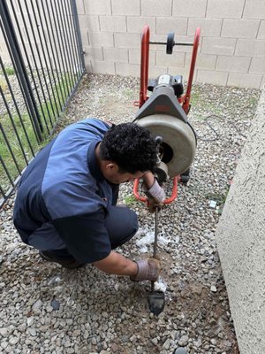 Unclogging Tough Clog. - We got called out for an Emergency sewer back up in the middle of a graduation party, Yes talk about bad timing! We gave the customer the spew of the Great service and cost she approved $350, We got at it and started snaking got the clog, inspected sewer using camera then wrapped up. The customer and there 98 year old mother came out to pay and thank us for the quick service and gave us a sweet tip! Some home made sneaker doodle cookies. Unclogging Tough Clog. - We got called out for an Emergency sewer back up in the middle of a graduation party, Yes talk about bad timing! We gave the customer the spew of the Great service and cost she approved $350, We got at it and started snaking got the clog, inspected sewer using camera then wrapped up. The customer and there 98 year old mother came out to pay and thank us for the quick service and gave us a sweet tip! Some home made sneaker doodle cookies.