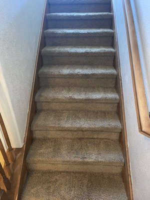 Stairs cleaning - We can provide deep cleaning to your carpet and we will make it look brand new again .