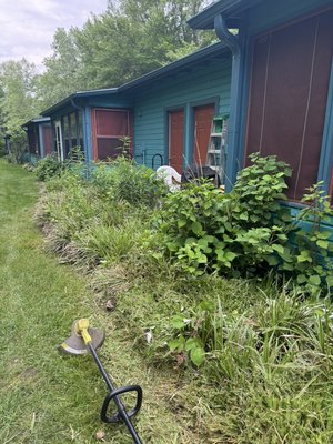 Landscaping - This remodel was done on a vacation cabin that the day lilies had run a muck on. Over 10 years of overgrowth in the area cause for a “weed pull” to turn into a root system operation! The new look is loved by the owner! Landscaping - This remodel was done on a vacation cabin that the day lilies had run a muck on. Over 10 years of overgrowth in the area cause for a “weed pull” to turn into a root system operation! The new look is loved by the owner!