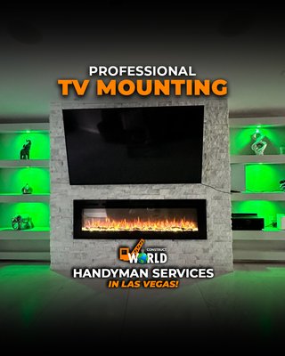Professional TV Mounting - A professionally mounted TV transforms your space. Our service is more than just hanging a screen—it's about creating a clean, secure, and perfectly positioned entertainment hub.
We handle all TV sizes and specialize in mounting on any wall type, including drywall, brick, and stone. Our key focus is providing a seamless finish by expertly concealing all wires and cables for that clean, "floating" look.
The result is a safe, perfectly placed TV that enhances your room's aesthetics and viewing experience. Professional TV Mounting - A professionally mounted TV transforms your space. Our service is more than just hanging a screen—it's about creating a clean, secure, and perfectly positioned entertainment hub.
We handle all TV sizes and specialize in mounting on any wall type, including drywall, brick, and stone. Our key focus is providing a seamless finish by expertly concealing all wires and cables for that clean, "floating" look.
The result is a safe, perfectly placed TV that enhances your room's aesthetics and viewing experience.