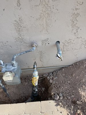 Gas supply for a pool heater - This is a 2 inch gas install for a pool heater and a fire pit. We take pride in our work. We always strive to leave the property looking as good if not better than when we started.￼
