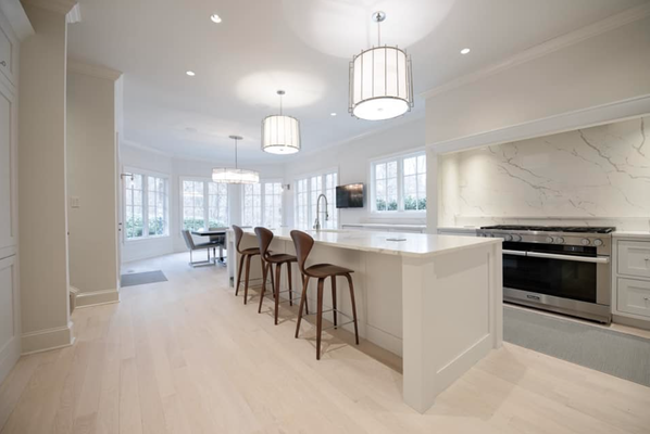 Red Oak Floor Stained White - Red oak floor double water popped and stained with a custom white in house blend then finished with a flat water base finish. One of our nicest floors of 2018. Red Oak Floor Stained White - Red oak floor double water popped and stained with a custom white in house blend then finished with a flat water base finish. One of our nicest floors of 2018.