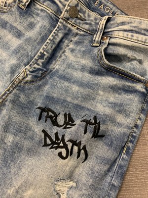 Denim Upgrades - Upgrade your denim with custom embroidery today.