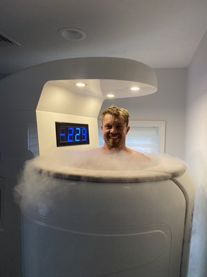 Cryotherapy - Here are a number of clients enjoying a three minute Cryotherapy session. Yes! It only take three minutes to reduce inflammation in your body and start to feel better! Cryotherapy - Here are a number of clients enjoying a three minute Cryotherapy session. Yes! It only take three minutes to reduce inflammation in your body and start to feel better!
