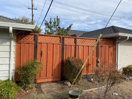 Boards on board with lattice - project in the city of Sunnyvale ca. Boards on board with lattice - project in the city of Sunnyvale ca.
