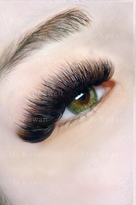 3D Volume & 6D Volume & Mega Mink - For those who want to make a bold statement, our 6D & Mega Mink lashes deliver maximum volume and drama. This luxurious set creates a multi-dimensional, ultra-fluffy look, ideal for clients seeking a glamorous, eye-catching appearance. Each lash fan is expertly applied to ensure a full, voluminous effect without sacrificing comfort. Whether for a special occasion or to elevate your daily style, these lashes provide the ultimate in glamour and sophistication.