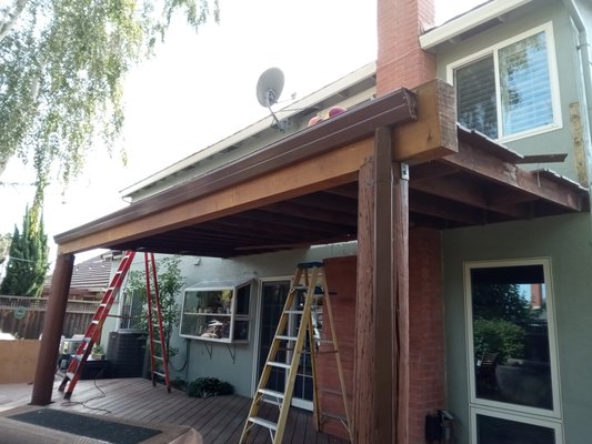 residential patio demolition - this project was done because the patio was rotten and it was getting ready to fall down so we'll help the owner bring it down before costing any damages