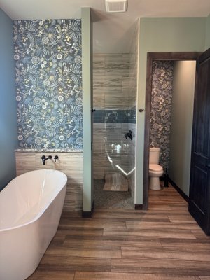Wallpaper Installation for Bathrooms & Powder Rooms - Transform your bathroom or powder room with expertly installed wallpaper that resists humidity and brings serious style. From compact powder rooms to full master baths, we offer precise, clean wallpaper installation that fits any design vision.
• Classic styles like paste-the-wall and paste-the-paper wallpaper
• Convenient pre-pasted options
• Modern peel-and-stick wallpaper for hassle-free updates
• Natural textures such as grasscloth for added depth
• Heavy-duty commercial vinyl ideal for high-moisture areas
• Unique and custom-fit untrimmed wallpapers
Because these spaces often include tricky corners, fixtures, and moisture considerations, each project is carefully evaluated for the best results. Your wallpaper choice and surface conditions can impact the installation approach. Wallpaper Installation for Bathrooms & Powder Rooms - Transform your bathroom or powder room with expertly installed wallpaper that resists humidity and brings serious style. From compact powder rooms to full master baths, we offer precise, clean wallpaper installation that fits any design vision.
• Classic styles like paste-the-wall and paste-the-paper wallpaper
• Convenient pre-pasted options
• Modern peel-and-stick wallpaper for hassle-free updates
• Natural textures such as grasscloth for added depth
• Heavy-duty commercial vinyl ideal for high-moisture areas
• Unique and custom-fit untrimmed wallpapers
Because these spaces often include tricky corners, fixtures, and moisture considerations, each project is carefully evaluated for the best results. Your wallpaper choice and surface conditions can impact the installation approach.