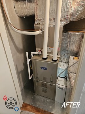 New AC and 2 stage furnace installation - A new HVAC system has been installed at one of our amazing customers house New AC and 2 stage furnace installation - A new HVAC system has been installed at one of our amazing customers house