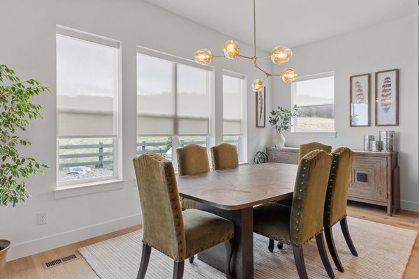 Roller Shades in The Canyons - A stunning new home in the Canyons, featuring elegant roller and solar shades for the perfect blend of style and function.