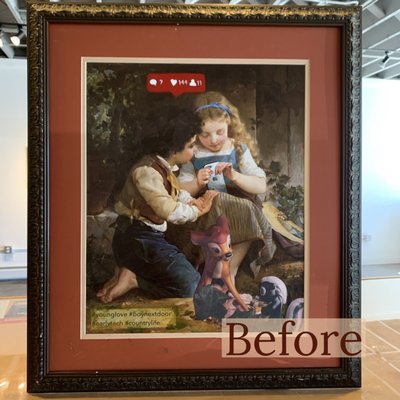 Before and After for a Virtual Consultation and Finished Frame. - What does a virtual consultation look like? If you're not comfortable, you never need to step foot inside our location. We can provide virtual consultations for all your framing needs. Drop off your art, or schedule a pickup, we can consult over video or photos, receive a quote to get your project moving. Upon completion, we will load up your car or you can set up a delivery. Before and After for a Virtual Consultation and Finished Frame. - What does a virtual consultation look like? If you're not comfortable, you never need to step foot inside our location. We can provide virtual consultations for all your framing needs. Drop off your art, or schedule a pickup, we can consult over video or photos, receive a quote to get your project moving. Upon completion, we will load up your car or you can set up a delivery.