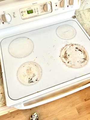 Stove Cleaning 1 - Stove Top Clean for a client selling their home