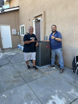 Central Air Conditioning Installation - Curious about how a cool breeze comes to life? 🌬️

Our professional technicians install AC outdoor and indoor units by assessing space needs, selecting appropriate units, positioning the outdoor unit for airflow, mounting the indoor unit, connecting refrigerant lines and wiring, ensuring drainage, setting up electrical connections, charging refrigerant, testing the system, and guiding customers on usage and maintenance.