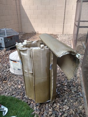 D.E. filter cleaning - This DE Filter had old, broken, and dirty grids. We replaced them in no time and what a difference it makes to the pool!
