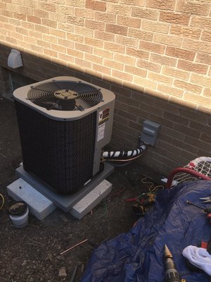 New furnace installation - This was a replacement A/C UNIT  3 ton condenser with a warranty for 2 years