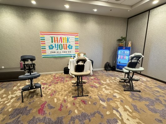 Corporate / Special Event Chair Massage - We are ready for your next corporate or special event chair massage.