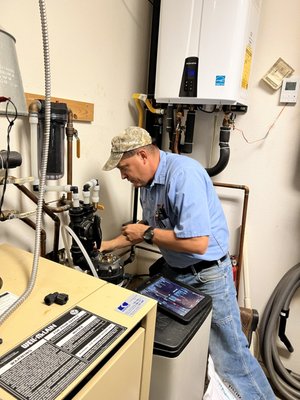 Water Treatment - Are you tired of the hard water spots in your kitchen faucets or bathtubs? It's time for you to have soft water. Call us today and we will find out how hard your water is. Water Treatment - Are you tired of the hard water spots in your kitchen faucets or bathtubs? It's time for you to have soft water. Call us today and we will find out how hard your water is.