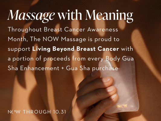 $1 from every Body Gua Sha enhancement & product purchase will be donated to Living Beyond Breast Cancer. - Support Breast Cancer Awareness Month. This October, join us in supporting Living Beyond Breast Cancer. A portion of proceeds from every Body Gua Sha enhancement and product purchase will be donated to LBBC, providing vital resources for those impacted by breast cancer. Let’s Beat Breast Cancer Together NOW.