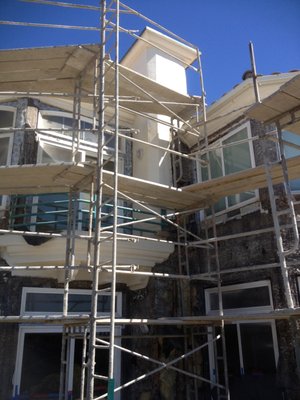 Waterfront condo waterproofing - This project had windows that were in good shape but poorly installed. We were called in to fix the problem. All stucco was removed, windows were taken out, inspected, properly waterproofed and reinstalled. New stucco was installed with special materials to withstand the harsh salt air. In the end, the owners were thrilled that finally they could live in comfort with their spectacular views Waterfront condo waterproofing - This project had windows that were in good shape but poorly installed. We were called in to fix the problem. All stucco was removed, windows were taken out, inspected, properly waterproofed and reinstalled. New stucco was installed with special materials to withstand the harsh salt air. In the end, the owners were thrilled that finally they could live in comfort with their spectacular views