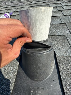 Leaking pipe boot repair - We got a call about a leaking pipe boot from a local church, we were able to pinpoint the issue and properly fix it.