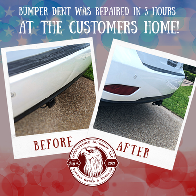 White Lexus Bumper Dent Repair - This bumper repair was simple and quick today. I was in and out within 3 hours. The customer couldn't remember where the dent was and couldn't tell when she came out. We are happy when our customers are happy. White Lexus Bumper Dent Repair - This bumper repair was simple and quick today. I was in and out within 3 hours. The customer couldn't remember where the dent was and couldn't tell when she came out. We are happy when our customers are happy.