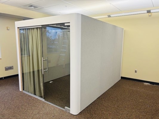 Vancouver, WA Courthouse - We brought in and assembled all of the furniture in the courthouse in Vancouver, Washington. Here are some photos for some pods for video and phone calls that we assembled.