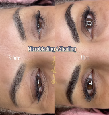 Microblading - Let’s talk about the difference between Microblading and Shading! 

Microblading creates hair-like strokes for a natural look, perfect for clients who want to fill in sparse areas while maintaining the appearance of real brow hairs.

Shading adds a soft powdery finish, mimicking the look of makeup. It’s great for those who want a fuller, more defined brow with a polished look.

Combo Brows combine both techniques for the best of both worlds—natural strokes in the front and a shaded, ombré effect through the arch and tail.

No matter the technique, the goal is always to enhance your natural beauty while customizing the look to fit your face and style.