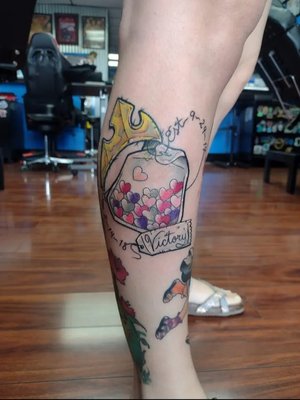 Thor Hughes - He is usually flying drones around the shop and parking lot when not tattooing these days but still occasionally showing up dressed as Deadpool or Batman, Thor's tattoos are as good as his costumes and he is equally entertaining. Thor loves doing Anime and Comic book tattoos but is well versed in most styles, offering custom artwork and amazing color.
