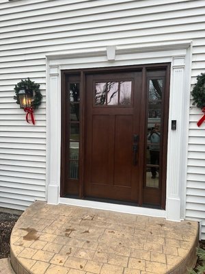 Entry Door Replacement, Before and After. - Residential Entry Doors and Sliding Glass Doors Replaced by J.C Lilly Windows and Doors.