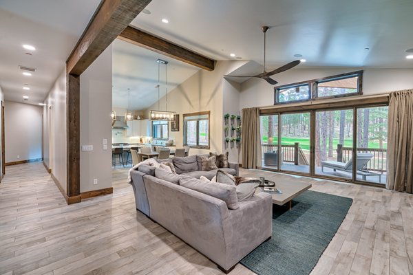 SOLD - Mountain Modern Luxury Home in Flagstaff Ranch - Represented Seller. Superbly executed mountain modern smart home in guard gated Flagstaff Ranch Golf Club. Highlights include: single level, 4 bedrooms, 3.5 baths, open floor plan with huge great room, soaring vaulted ceilings, plank tile, granite and quartz counters and Subzero/Wolf Appliances. The nearly acre lot & rear deck backs the 5th fairway. This lot is flat and usable with a canopy of mature Ponderosa pine trees, motor court and and over sized 3-car garage. Easy to use smart home automation for lights, TVs/speakers, doors, cameras, garage doors etc. 71 par championship golf course designed by Jerry Pate, 25,000 sf club house, dining, fitness, tennis and basketball. World class hiking/biking out your back door. Come experience Flagstaff at its finest. SOLD - Mountain Modern Luxury Home in Flagstaff Ranch - Represented Seller. Superbly executed mountain modern smart home in guard gated Flagstaff Ranch Golf Club. Highlights include: single level, 4 bedrooms, 3.5 baths, open floor plan with huge great room, soaring vaulted ceilings, plank tile, granite and quartz counters and Subzero/Wolf Appliances. The nearly acre lot & rear deck backs the 5th fairway. This lot is flat and usable with a canopy of mature Ponderosa pine trees, motor court and and over sized 3-car garage. Easy to use smart home automation for lights, TVs/speakers, doors, cameras, garage doors etc. 71 par championship golf course designed by Jerry Pate, 25,000 sf club house, dining, fitness, tennis and basketball. World class hiking/biking out your back door. Come experience Flagstaff at its finest.