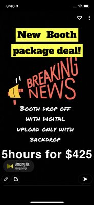 Photo booth drop off - Photo booth drop off. Message or call for details