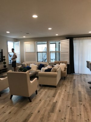 Plantation shutter installation for new home - This plantation shutters installation was done for a newly built home for a very satisfied customer Plantation shutter installation for new home - This plantation shutters installation was done for a newly built home for a very satisfied customer