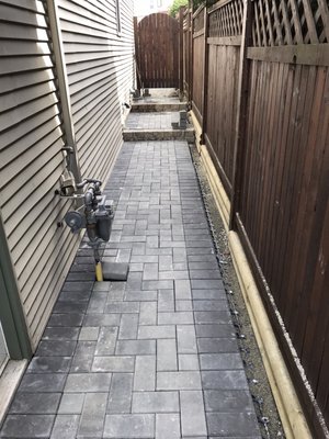Paving stone walkway - Walkway with steps