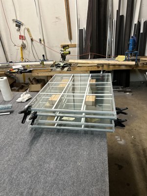 Glass replacement & and window repair - Custom built materials in house to save time and money.